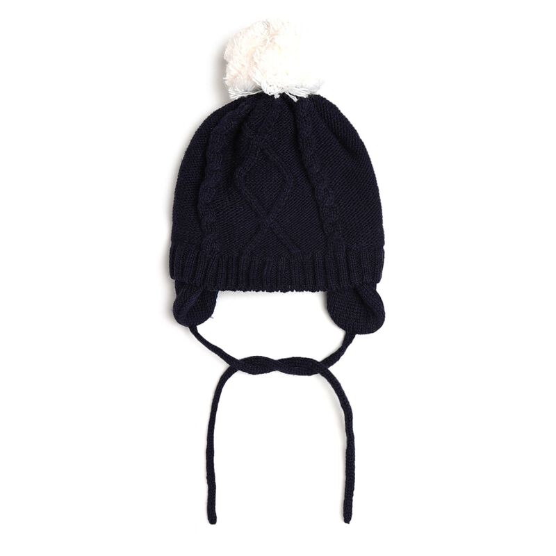 Boys Dark Blue Cap with Scarf image number 1